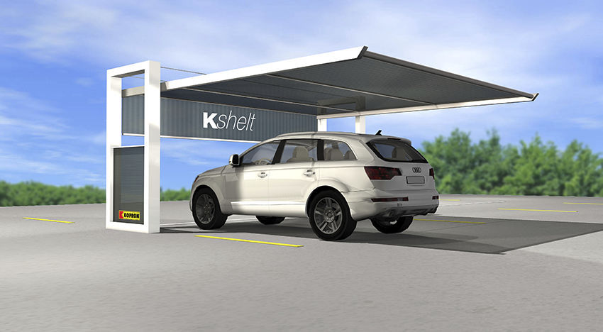 Tettoia per parcheggio pensilina per auto kopron spa Prezzi pensiline ombreggianti per auto