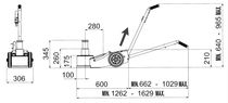 Cric idraulico / 2 sfilate / palmare