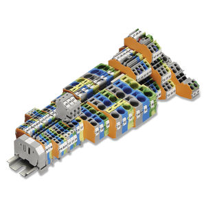 morsetto componibile push-in / con connessione a molla / su guida DIN / a presa