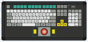 tastiera ad incastro / con trackball / PS2 / a membrana