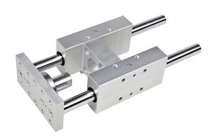 cilindro non rotativo / pneumatico / guidato / in alluminio anodizzato