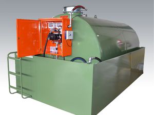 serbatoio per olio / in acciaio al carbonio / di stoccaggio / orizzontale