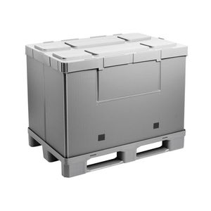 cassa-pallet in PP / da trasporto / pieghevole / con coperchio