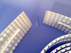 cinghia trapezoidale / in acciaio inox / per macchinario alimentare
