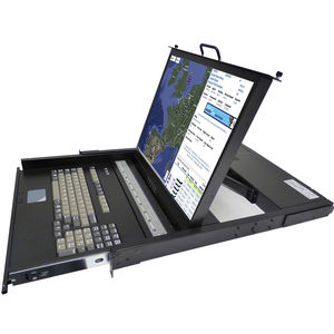 tastiera montata su rack-cassetto / a tasti meccanici / con sistema di puntamento / con schermo LCD