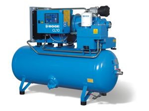 compressore d'aria / stazionario / con motore elettrico / a vite