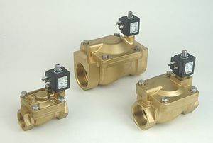 valvola a membrana / a solenoide / a comando pneumatico / in ottone