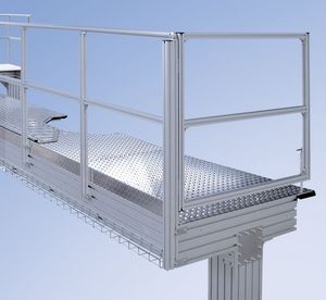 profilato in alluminio / a T / per piattaforma / per scala