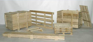 cassa-pallet in legno / di stoccaggio / con coperchio