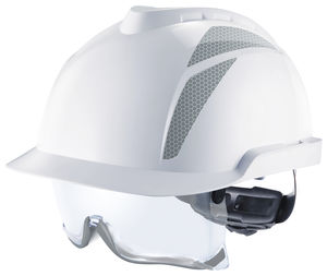 casco da cantiere / con occhiali di precisione