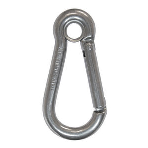 moschettone con blocco / in acciaio inox / asimmetrico