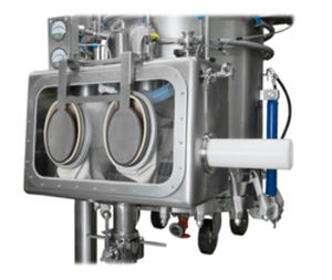 glove box di contenimento / ad atmosfera controllata / in acciaio inossidabile / per svuotamento fusto