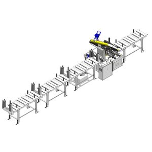 sega a nastro / per tubi / semiautomatica / con trasportatore a rulli