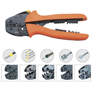 utensile per aggraffatura manuale / per terminali di cavi / con ganascia intercambiabile