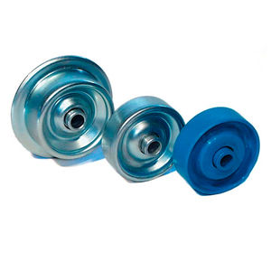 rullo trasportatore con trasmissione a cinghia / in plastica / in acciaio