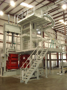 pressa imballatrice compatta / verticale / a carico dall'alto / per fibre tessili