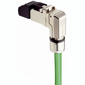 connettore RJ45 / a gomito / categoria 6a / per trasmissione