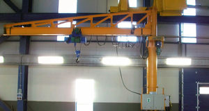 gru a bandiera per montaggio a soffitto / con comando elettrico / con argano / a rotazione completa