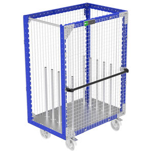 carrello per movimentazione / in filo metallico / a piattaforma / con rotelle