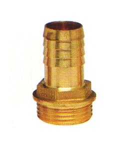 raccordo ad avvitamento / dritto / idraulico / in ottone