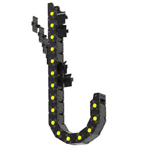 catena portacavi con traversini apribili a scatto / in plastica / leggera