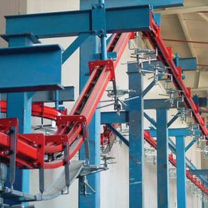 trasportatore di trasferimento / a catena / per pezzi da lavorare / aereo
