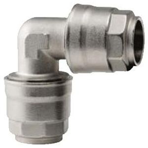 raccordo push-in / gomito a 90° / per aria compressa / in ottone nichelato