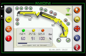 indicatore di carica / con touch screen / per gru