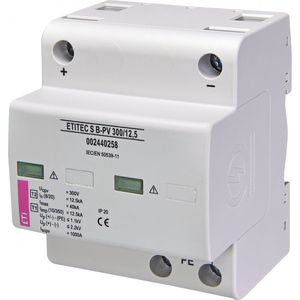 limitatore di sovratensione di tipo 1 / 2 poli / su guida DIN / per impianto fotovoltaico
