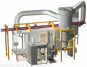 cabina di verniciatura a polvere inerziale / automatica / con cambio colore rapido