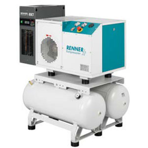 compressore d'aria / stazionario / con motore elettrico / a vite
