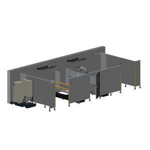 cella robotizzata di saldatura ad arco / per centro di lavorazione