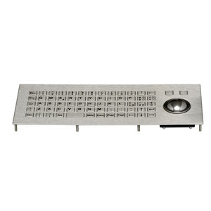 tastiera 64 tasti / con trackball / USB / in acciaio inossidabile
