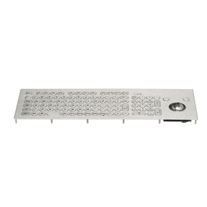 tastiera con trackball / in acciaio inossidabile / industriale