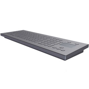 tastiera 105 tasti / con touchpad / USB / in acciaio inossidabile
