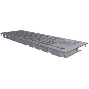 tastiera 105 tasti / con touchpad / USB / in acciaio inossidabile