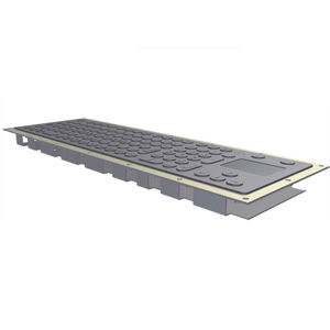 tastiera 105 tasti / con touchpad / USB / in acciaio inossidabile