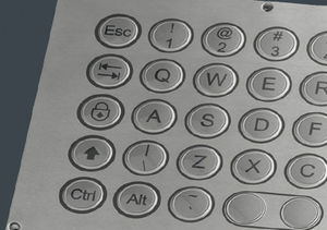 tastiera a tasti meccanici / con sistema di puntamento / su misura / a membrana