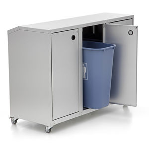 contenitore per rifiuti in alluminio / per rifiuti domestici / per rifiuti urbani / per rifiuti sanitari