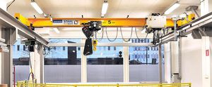 paranco a catena elettrico / compatto / ad altezza libera / con carrelli
