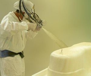 unità di spruzzatura di resina / di fibra di vetro / a bassa pressione / simultanea