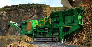 frantumatore a ganascia / mobile / a motore diesel / compatto