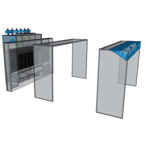 cabina di verniciatura a polvere per filtri a cartuccia / automatica