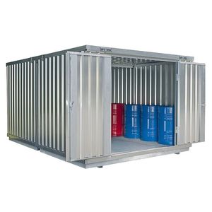 container in acciaio galvanizzato / di stoccaggio / per prodotti pericolosi / di sicurezza