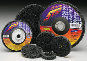 disco abrasivo in fibre sintetiche / per finitura / per metallo / non-tessuto