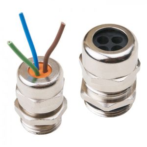 pressacavo in ottone nichelato / IP65 / senza alogeni / filettato