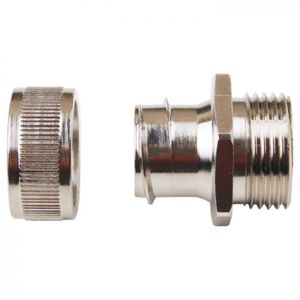 raccordo filettato / dritto / in ottone nichelato / girevole