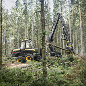 abbattitrice forestale gommata