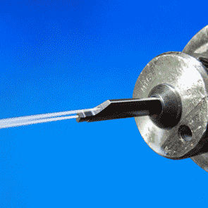 utensile di tornitura esterno / a flangia / con fluido di raffreddamento ad alta pressione