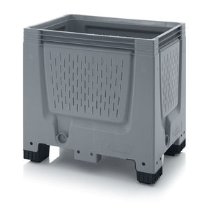 cassa-pallet in plastica / da trasporto / di stoccaggio / 4 ruote